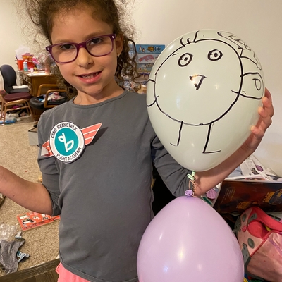 customer photo of Beanstalk.co Toby’s whirly bird says “cool”.