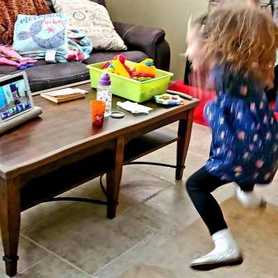 customer photo of Beanstalk.co Ms. Faith and Whitney are doing their jumps.