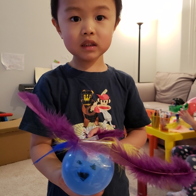 customer photo of Beanstalk.co Caleb and his twirly bird