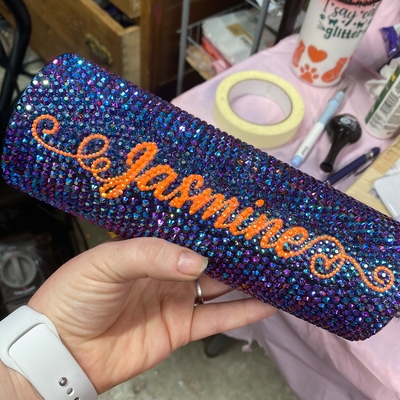 customer photo of C&S Glitter Emporium TANGERINE AB (FORMERLY OH MY ORANGE) Non hotfix 2MM (8SS) ,3MM (10SS) ,4MM (16SS),&5MM (20SS)