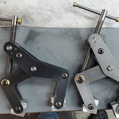 customer photo of D. Gray Drafting and Design A comparison between natural mill scale finish and mill scale removed with vinegar