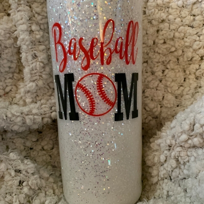 Baseball mom tumbler
