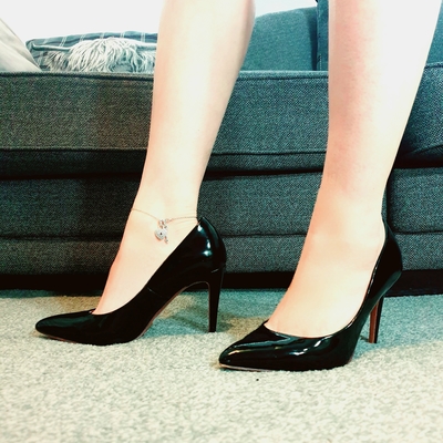 customer photo of Honour Clothing Classic Black Court Shoes
