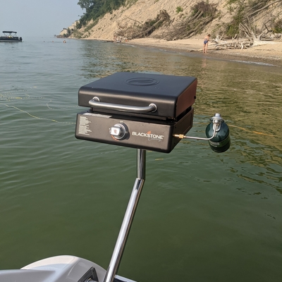 customer photo of JewlsCustoms Yamaha Starboard Mount with Blackstone Griddle
