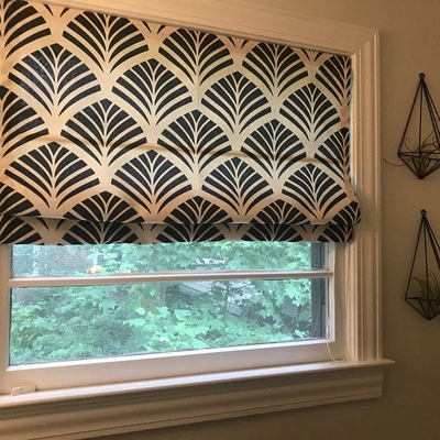 customer photo of KARUILU home Quick Fix Washable Roman Window Shades Flat Fold, Ginkgo