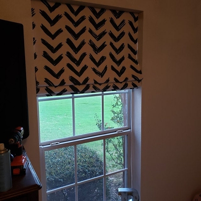 customer photo of KARUILU home Quick Fix Washable Roman Window Shades Flat Fold, Inkflow