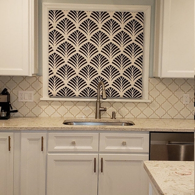 customer photo of KARUILU home Quick Fix Washable Roman Window Shades Flat Fold, Ginkgo