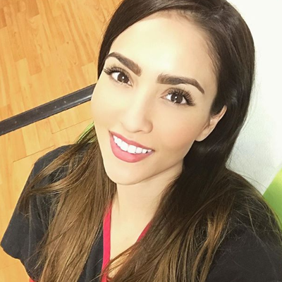 @pau_alvarado6 Women's Unique Contrast Mock Wrap Medical Scrubs