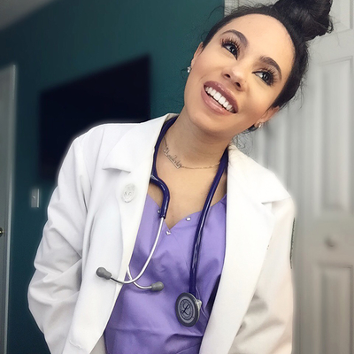 @fatimafrancesa Women's Princess Cut Short Lab Coat Uniform