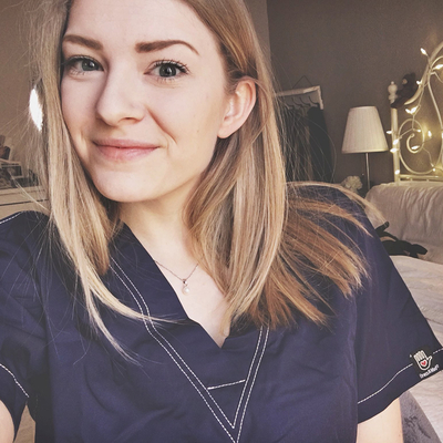 @jujusbml Women's Designer Double Stitched Medical Scrubs