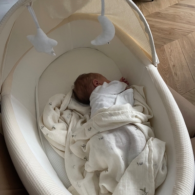 BABY NEST CO SLEEPING BABY BED 90x56cm Ivory