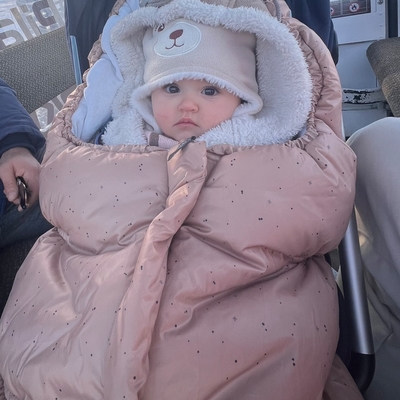 Wintertasche für Kinderwagen - Igloo Baby - TOG 4.5 - CAMEL DOTS 53