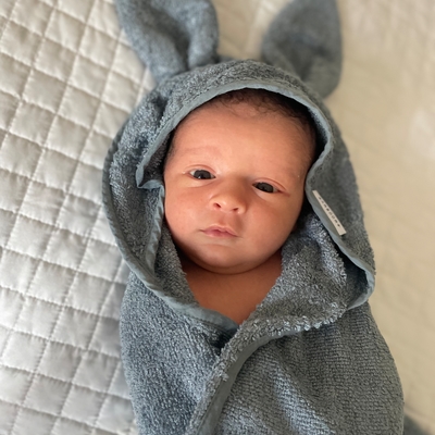 Accappatoio neonato XL con orecchie Bamboom