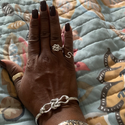 Friendship knot bracelet and ring