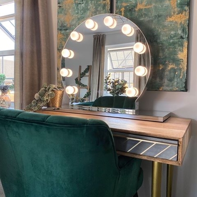 Whitney Hollywood Mirror with LED Lights - 70 x 70cm