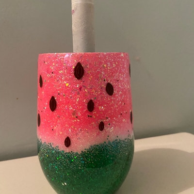 Watermelon wine tumbler using Hawt Pants, Lucky Me, and Beach foam 