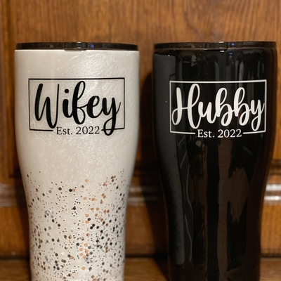 Wifey and hubby cup