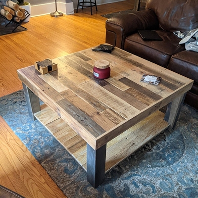 Reclaimed Wood Square Coffee Table