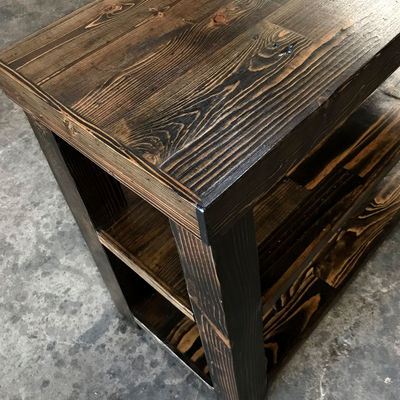 Reclaimed Wood Bar Server Cart