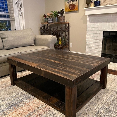 Reclaimed Wood Square Coffee Table