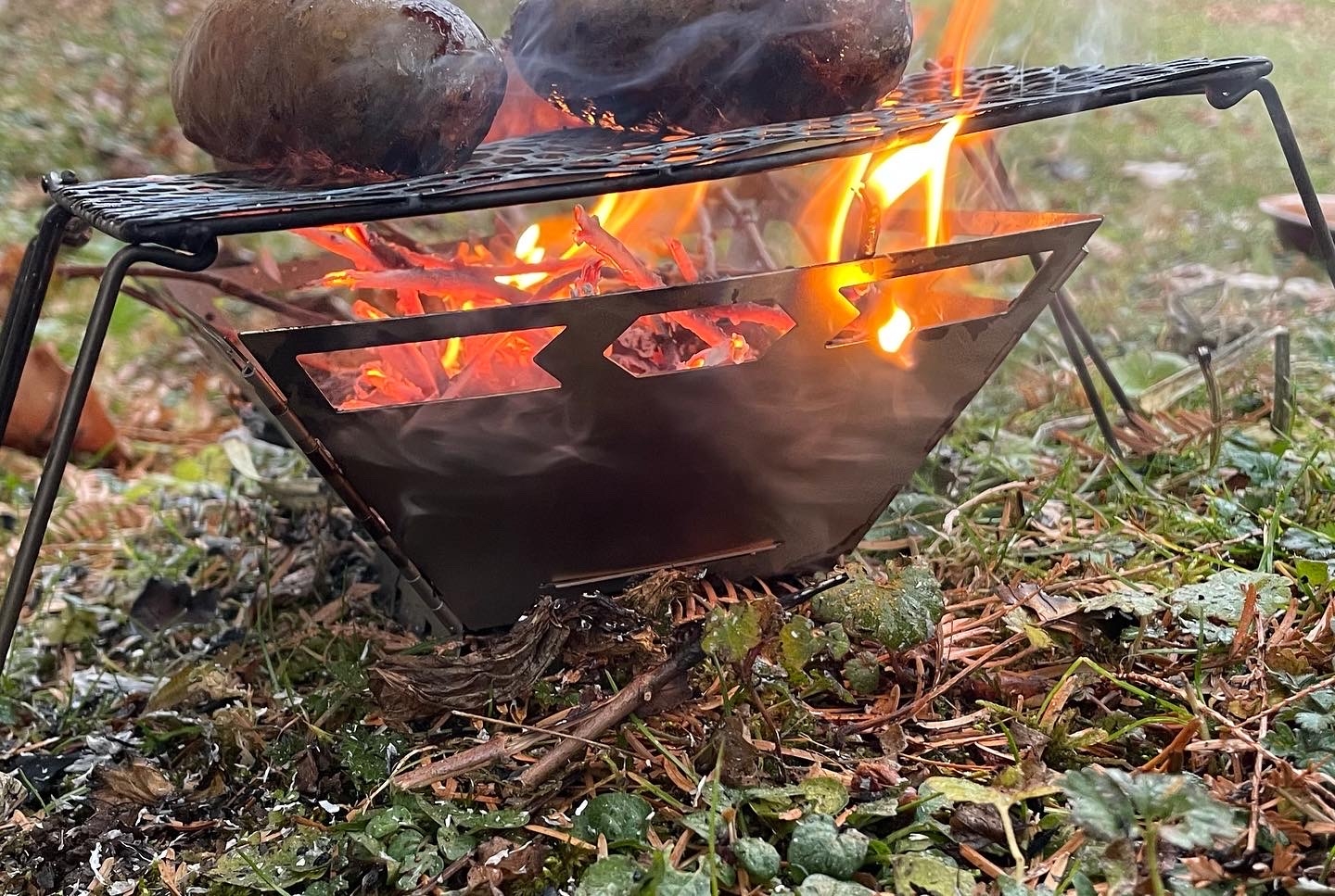 Metal Mini Firebox Titanium Fire Box Grill 2.0 | For Backpacking – VARGO